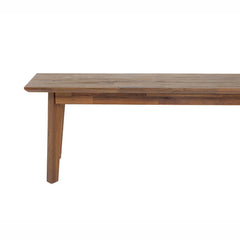 Gia Bench in Warm Pecan variant room setting - solid acacia bench by LH Imports - Whats New Furniture Portland OR