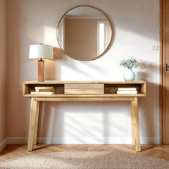Gia Console Table - Light Driftwood - Whats New Furniture Portland OR
