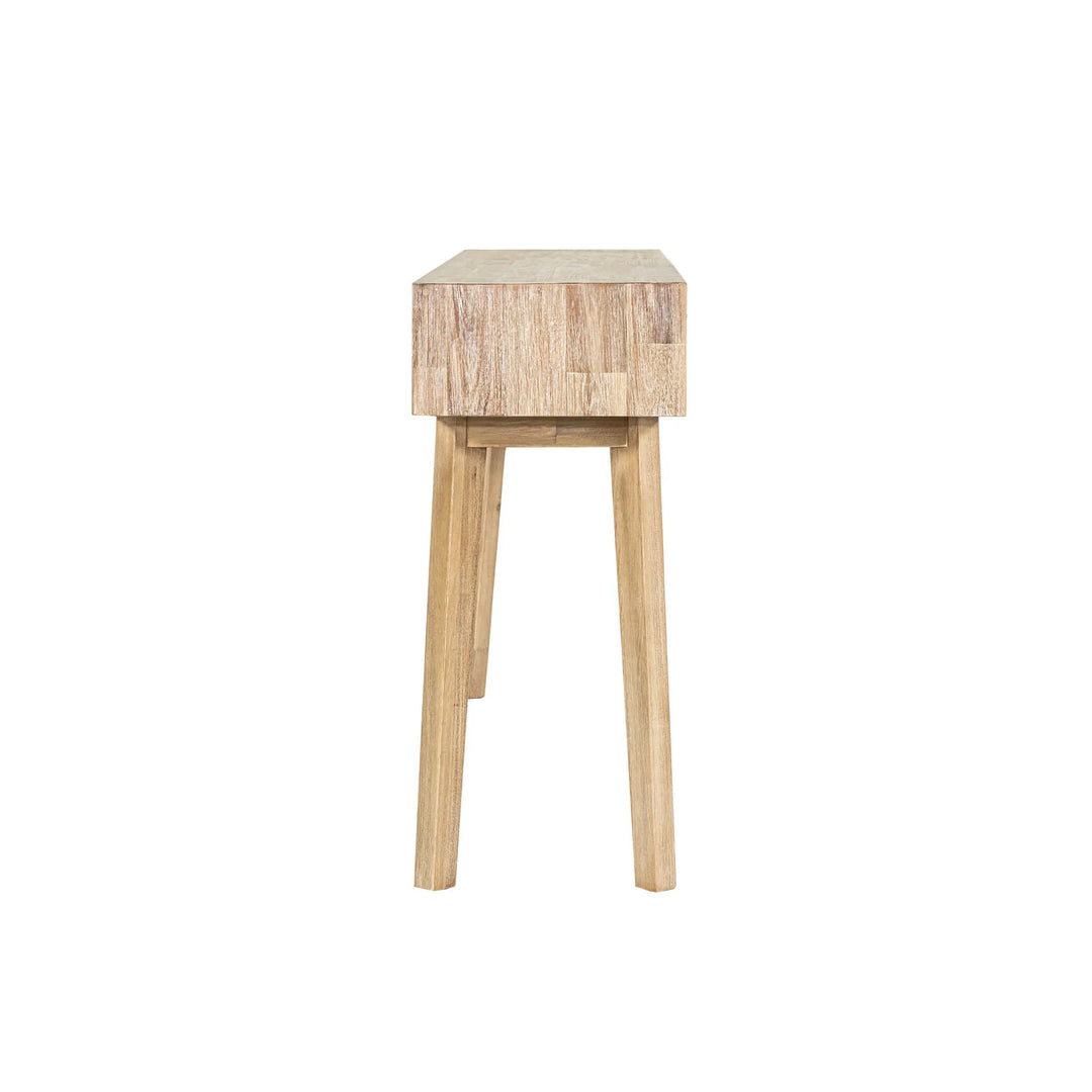 Gia Console Table in Light Natural side view - acacia console table by LH Imports - Whats New Furniture Portland OR