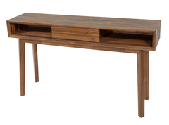 Gia Console Table in Warm Pecan variant alternate front view - acacia console table by LH Imports - Whats New Furniture Portland OR