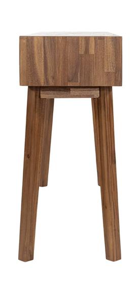 Gia Console Table in Warm Pecan variant side view - acacia console table by LH Imports - Whats New Furniture Portland OR
