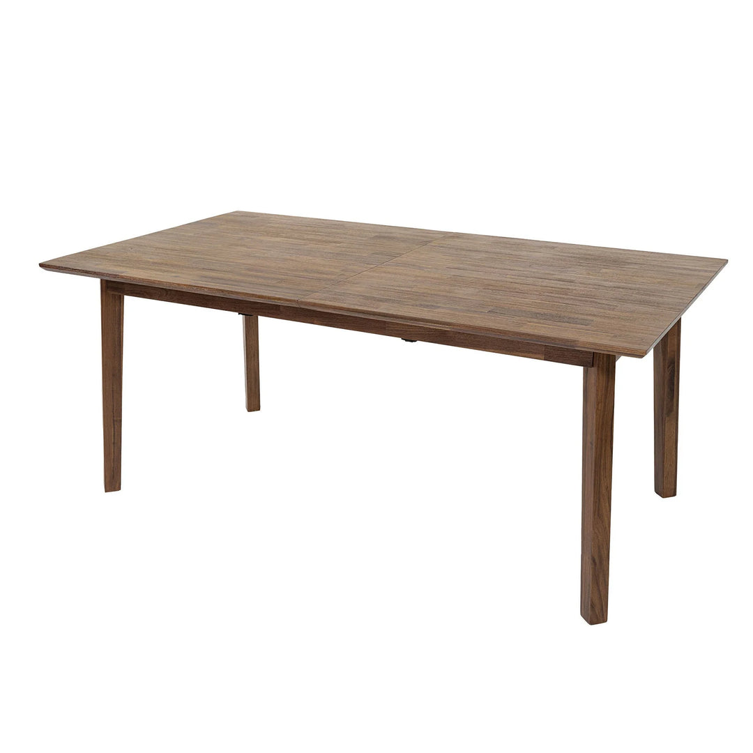 Gia Extension Dining Table in Warm Pecan alternate angle - butterfly-leaf extension dining table by LH Imports - Whats New Furniture Portland OR