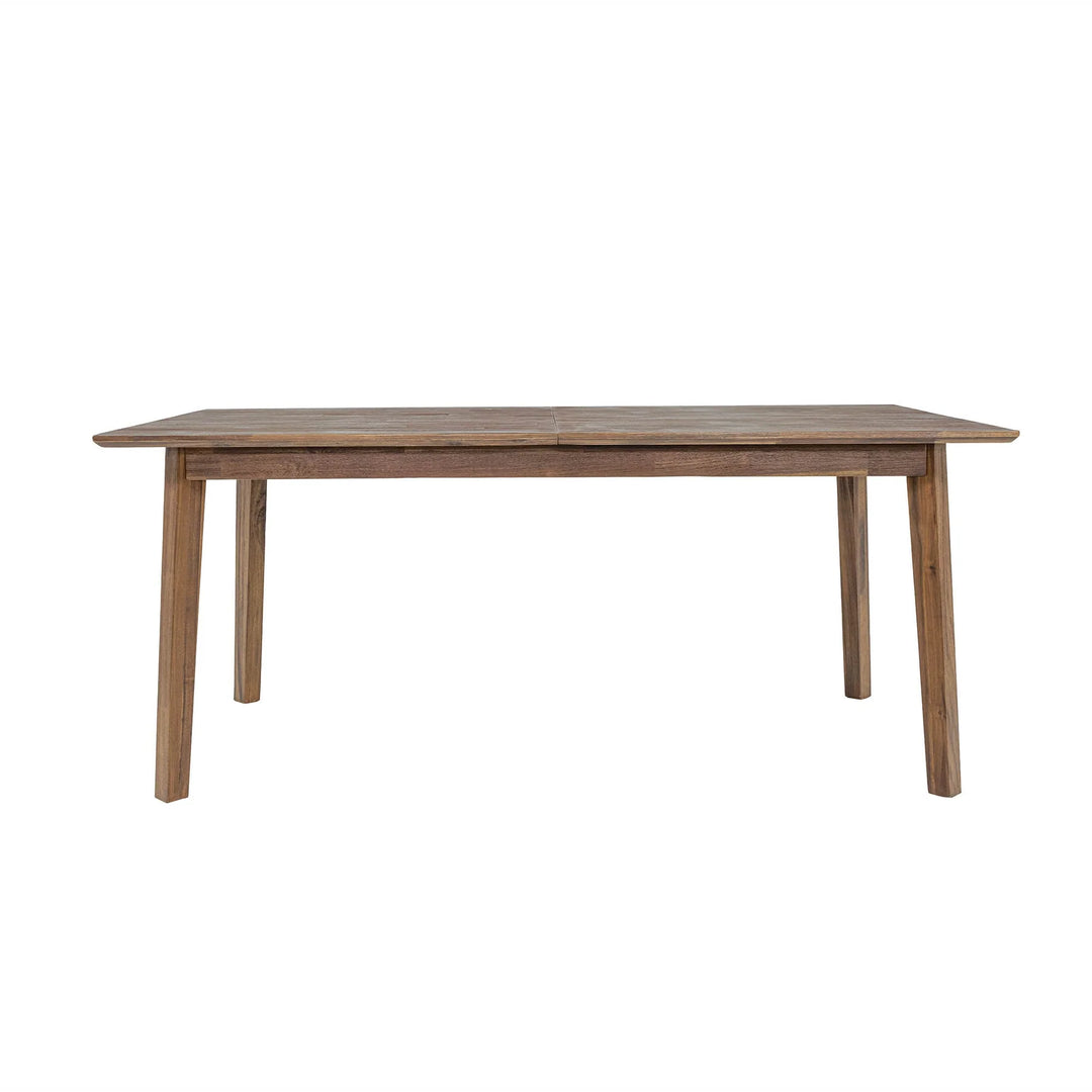 Gia Extension Dining Table in Warm Pecan side angle - butterfly-leaf extension dining table by LH Imports - Whats New Furniture Portland OR