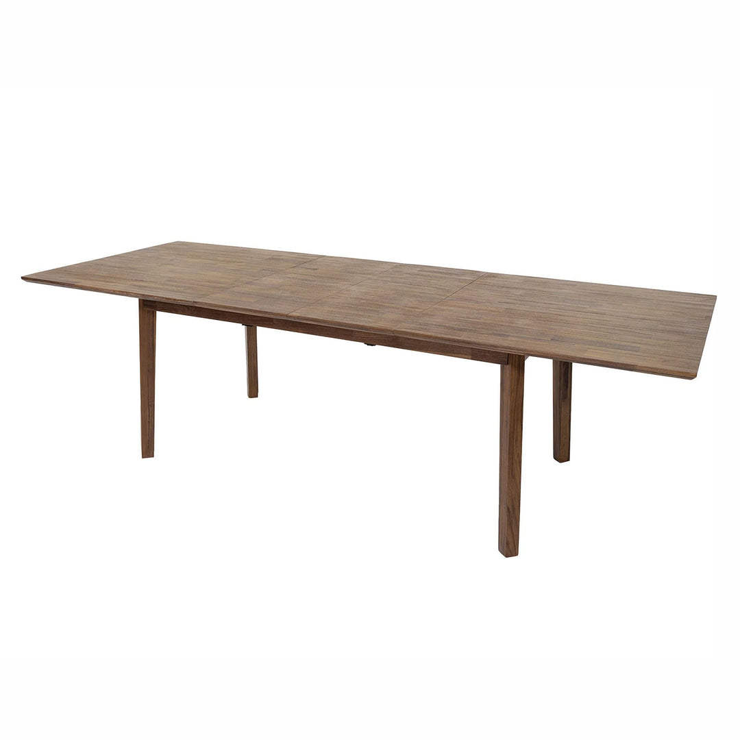 Gia Extension Dining Table in Warm Pecan side view - butterfly-leaf extension dining table by LH Imports - Whats New Furniture Portland OR