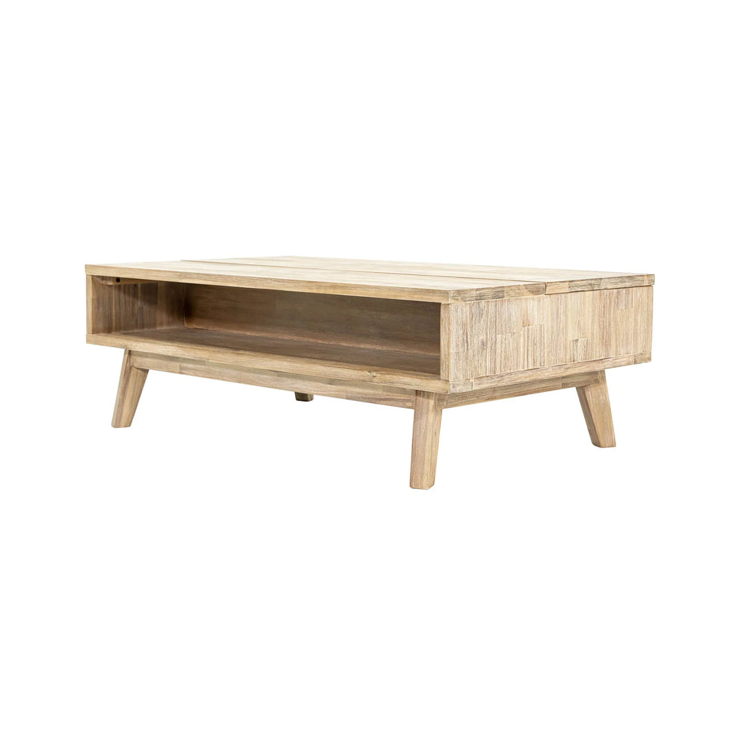 Gia Coffee Table w/ Lift Top in Light Driftwood alternate angle - lift-top coffee table by LH Imports - Whats New Furniture Portland OR