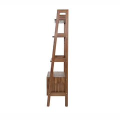 Gia Modular Bookcase in Warm Pecan side view - modular bookcase by LH Imports - Whats New Furniture Portland OR