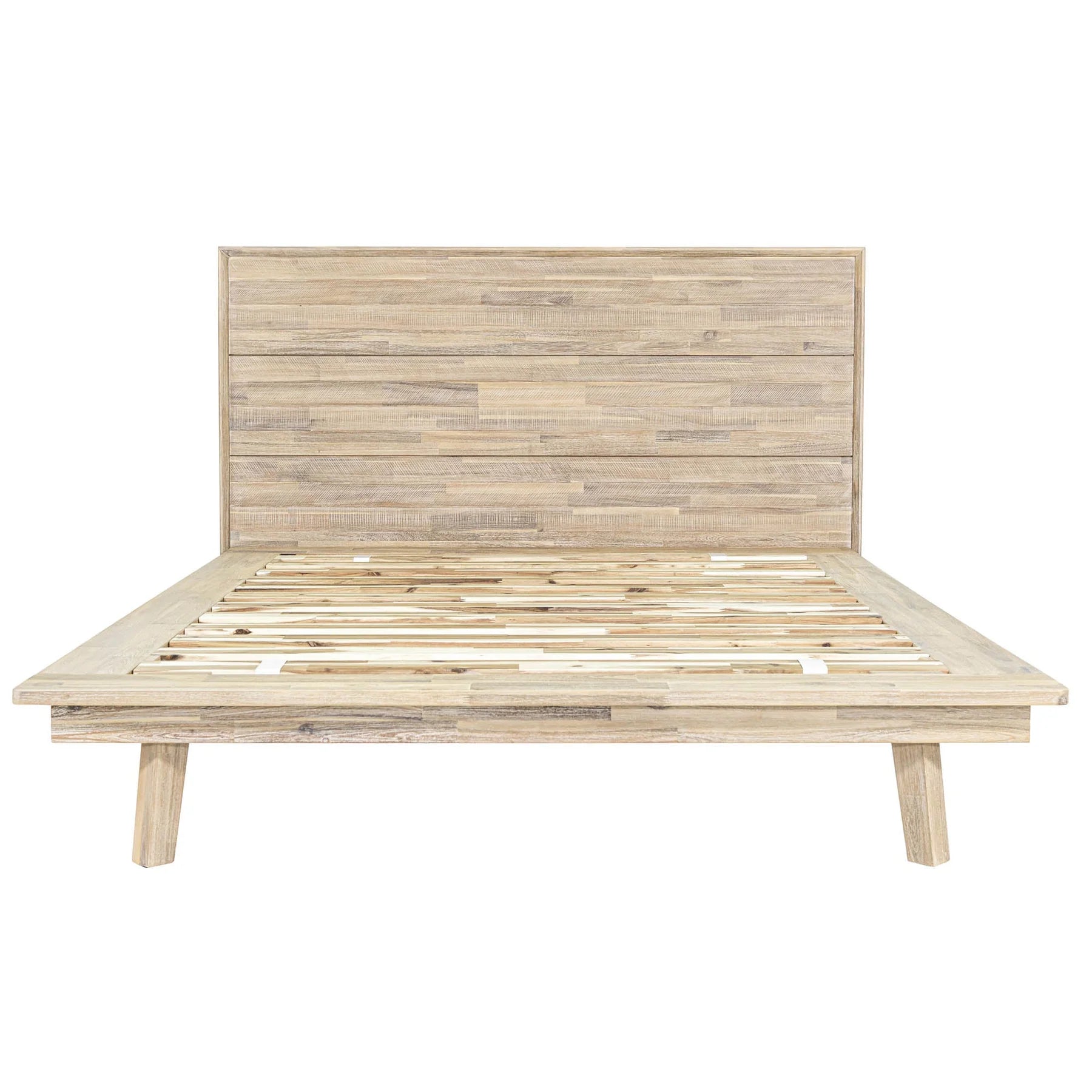 Gia Queen Bed Frame in Light Driftwood - queen platform bed frame by LH Imports - Whats New Furniture Portland OR