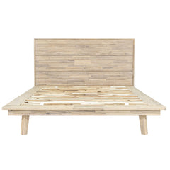 Gia Queen Bed Frame in Light Driftwood - queen platform bed frame by LH Imports - Whats New Furniture Portland OR