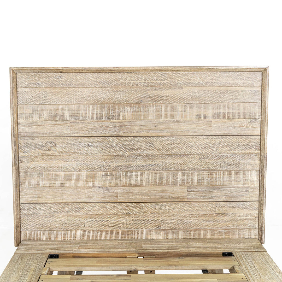 Gia Single Bed Frame in Light Driftwood alternate angle - single platform bed frame by LH Imports - Whats New Furniture Portland OR