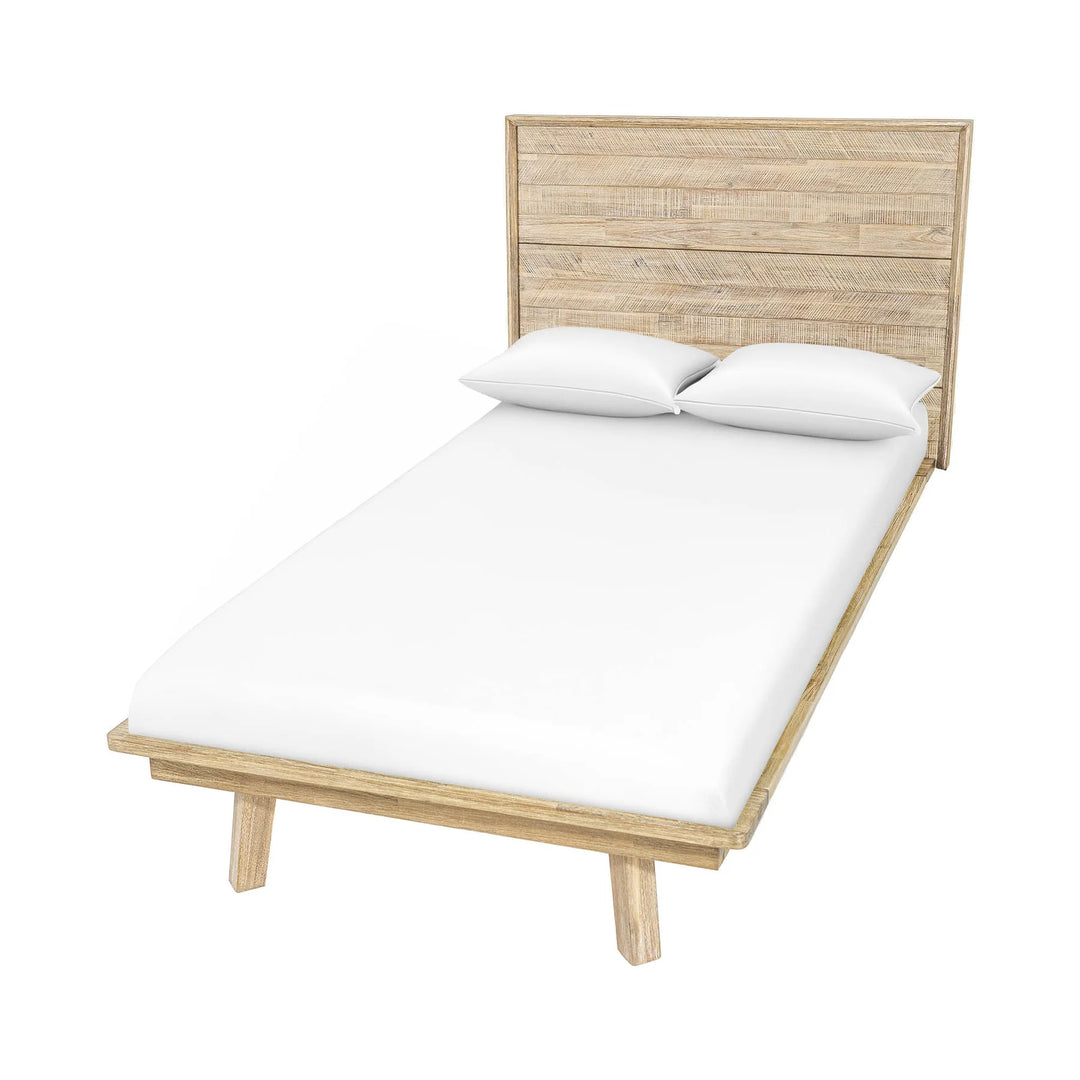 Gia Single Bed Frame in Light Driftwood alternate view - single platform bed frame by LH Imports - Whats New Furniture Portland OR