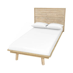 Gia Single Bed Frame in Light Driftwood alternate view - single platform bed frame by LH Imports - Whats New Furniture Portland OR
