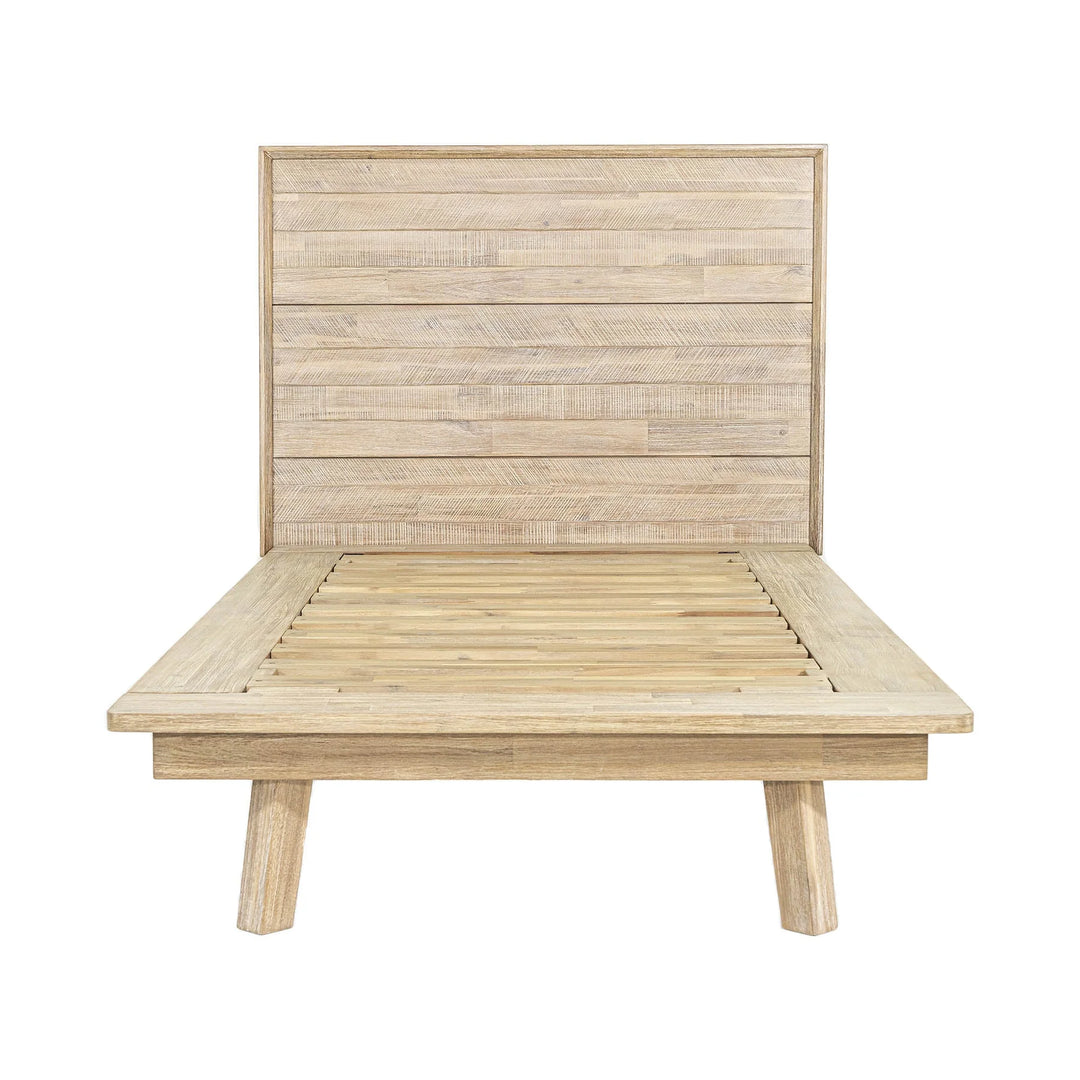 Gia Single Bed Frame in Light Driftwood - single platform bed frame by LH Imports - Whats New Furniture Portland OR