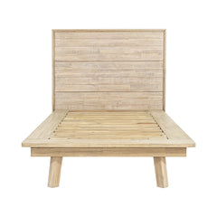 Gia Single Bed Frame in Light Driftwood - single platform bed frame by LH Imports - Whats New Furniture Portland OR