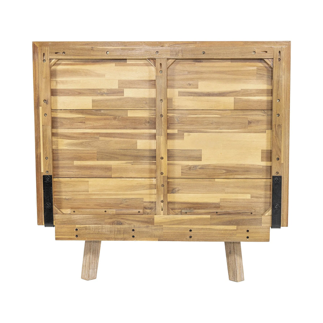 Gia Single Bed Frame in Light Driftwood top-down view - single platform bed frame by LH Imports - Whats New Furniture Portland OR
