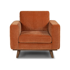 Glenwood Accent Chair in Moss Olive Green - mid-century velvet lounge chair private label - Whats New Furniture Portland OR