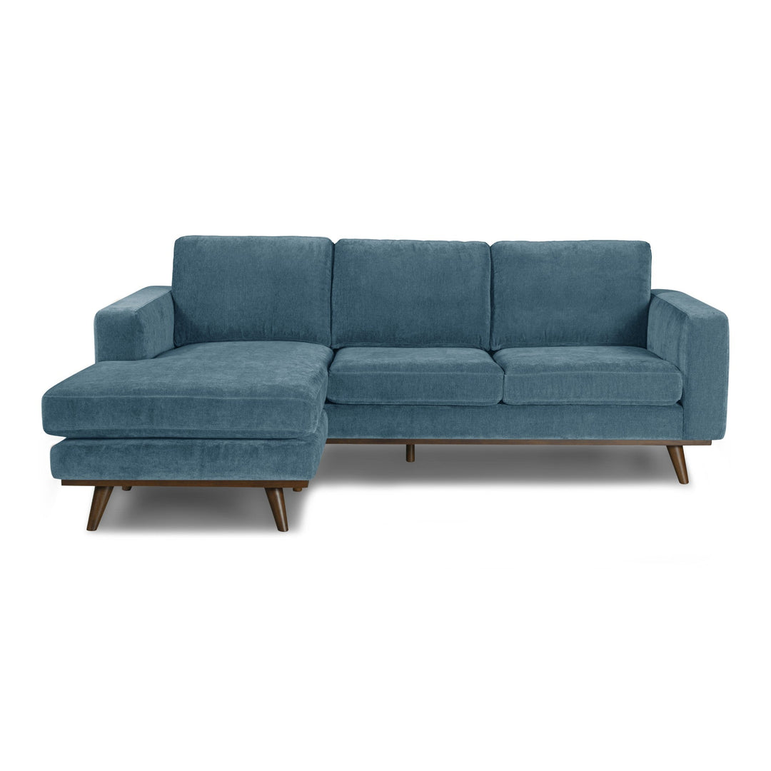 Glenwood Reversible Sectional in Moss Olive Green variant front view - reversible chaise sectional private label - Whats New Furniture Portland OR