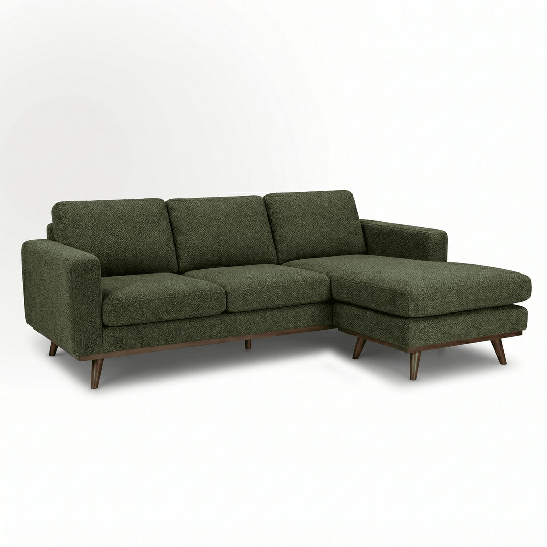 Glenwood Reversible Sectional in Moss Turquoise variant top-down view - reversible chaise sectional private label - Whats New Furniture Portland OR