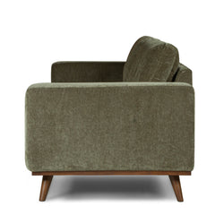 Glenwood Sofa in Moss Olive Green alternate angle - velvet sofa private label - Whats New Furniture Portland OR
