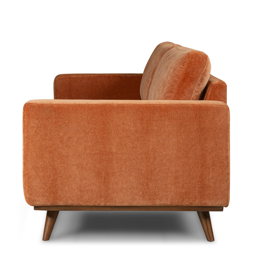 Glenwood Sofa in Moss Rust configuration shot - velvet sofa private label - Whats New Furniture Portland OR