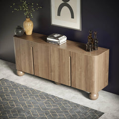 Globe Sideboard in Natural styled room setting - mango wood sideboard by LH Imports - Whats New Furniture Portland OR