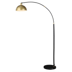 Gloria Arched Floor Lamp in black - modern industrial floor lamp by Coaster - Whats New Furniture Portland OR