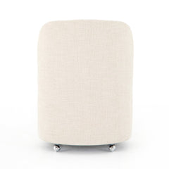 Gloria Dining Chair in Hampton Cream back view - upholstered dining chair by Four Hands - Whats New Furniture Portland OR