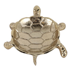 Gold Aluminum Turtle Trinket Dish 7" top view - decorative tray by Sagebrook Home - Whats New Furniture Portland OR