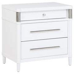 Gracemont 3-drawer Bedroom Nightstand Bedside Table White - What&