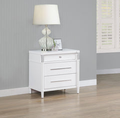 Gracemont 3-drawer Bedroom Nightstand Bedside Table White - What&