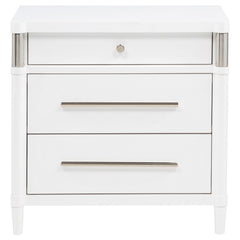 Gracemont 3-drawer Bedroom Nightstand Bedside Table White - What&