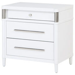 Gracemont 3-drawer Bedroom Nightstand Bedside Table White - What&