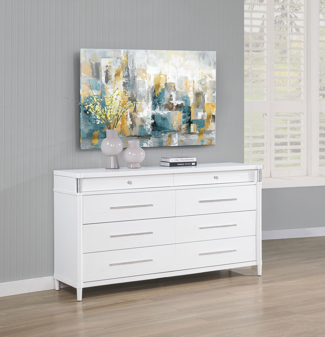 Gracemont 8-drawer Bedroom Dresser Cabinet White - What&