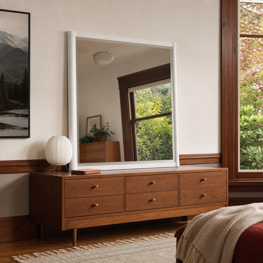 Gracemont Dresser Mirror White styled in Portland Ladd&