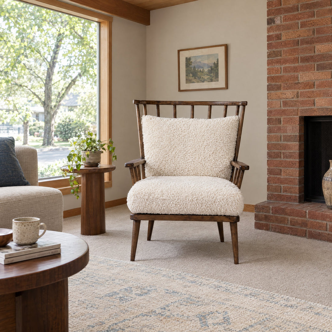 Graham Chair in Andes Natural styled in a Portland home - Whats New Furniture