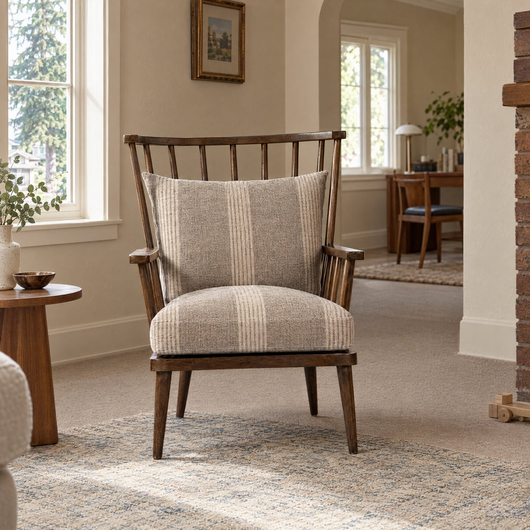 Graham Chair in Manchester Flint styled in a Portland home - Whats New Furniture
