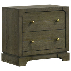 Gran Park 2-drawer Nightstand Bedside Table Dark Cocoa - What&