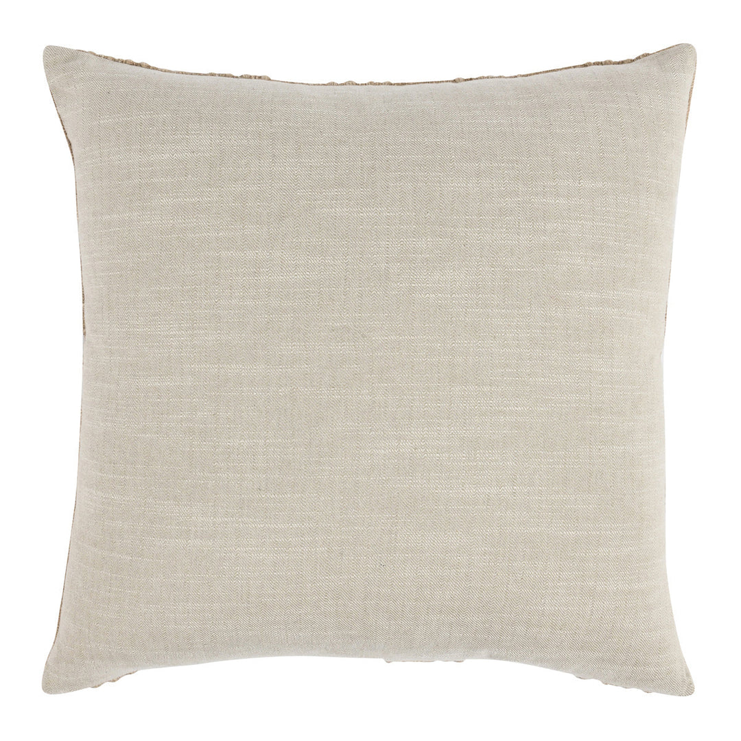 Gratitude Natural Stripe Throw Pillow reverse or fabric detail by Classic Home - Whats New Furniture Portland OR