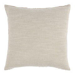 Gratitude Natural Stripe Throw Pillow reverse or fabric detail by Classic Home - Whats New Furniture Portland OR
