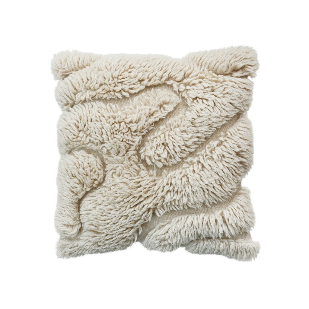 New Zealand Wool Shag Tufted Pillow - Whats New Furniture - Portland, Oregon