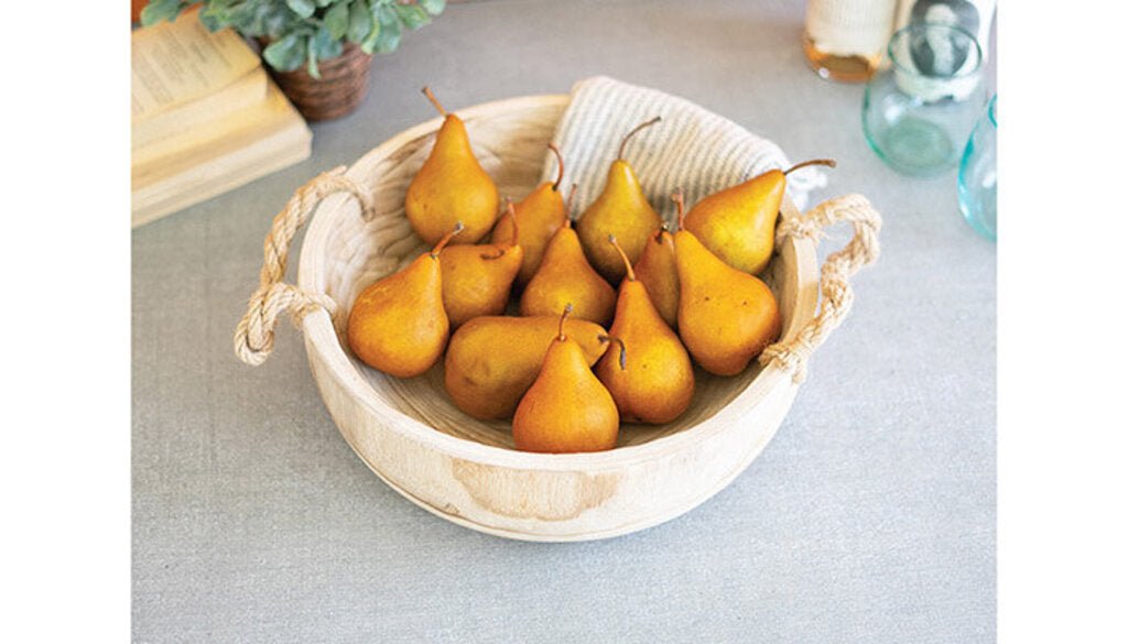 Wood Bowl Rope Handles - Whats New Furniture - Portland, Oregon