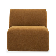 Grove Armchair in Mustard Olive corner detail - mid-century lounge armchair private label - Whats New Furniture Portland OR