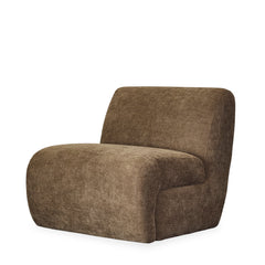 Grove Armchair in Mustard Olive detail view - mid-century lounge armchair private label - Whats New Furniture Portland OR
