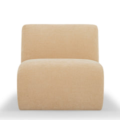Grove Armchair in Mustard Olive fabric detail - mid-century lounge armchair private label - Whats New Furniture Portland OR