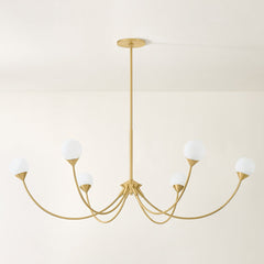 Natasha 6-Light Chandelier, Aged Brass by Mitzi - view 4