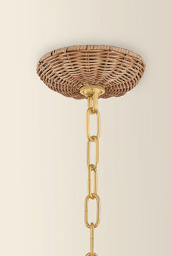 Kehlani 5-Light Chandelier, Aged Brass by Mitzi - view 2