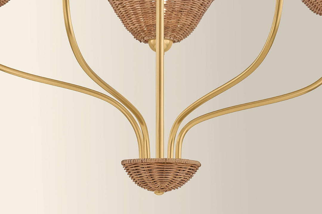 Kehlani 5-Light Chandelier, Aged Brass by Mitzi - view 5
