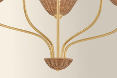 Kehlani 5-Light Chandelier, Aged Brass by Mitzi - view 5