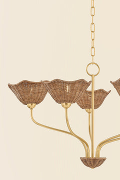 Kehlani 5-Light Chandelier, Aged Brass by Mitzi - view 6
