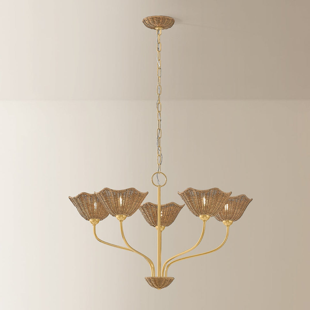 Kehlani 5-Light Chandelier, Aged Brass by Mitzi - view 7