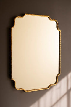 Hammered Antique Brass Framed Mirror by Kalalou - product view